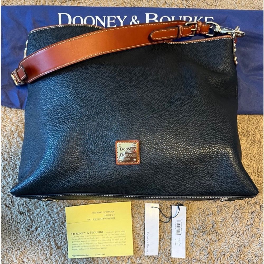 Dooney and Bourke Pebble Grain Leather XL Courtney Sac